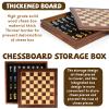 12-Inch Metal Chess Set with Wooden Board for Kids and Adults, Gold & Silver Chess Pieces with Extra Queens, Portable Small Chess Board for Travel, Family Game Night, Beginners & Professional Players view 4