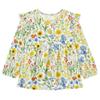 Wudan Toddler Girls Ruffle Cuffs T-Shirts Summer Flowers Delphinium Sunflower White Cotton Little Kids Doll Clothes 3T view 1