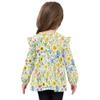 Wudan Toddler Girls Ruffle Cuffs T-Shirts Summer Flowers Delphinium Sunflower White Cotton Little Kids Doll Clothes 3T view 4