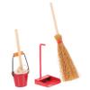 COOLHIYA Mini Dollhouse Cleaning Tools Miniature Mop Dustpan Bucket Broom for Doll House Accessories and Playhouse Decoration Realistic Scale Cleaning Model view 1