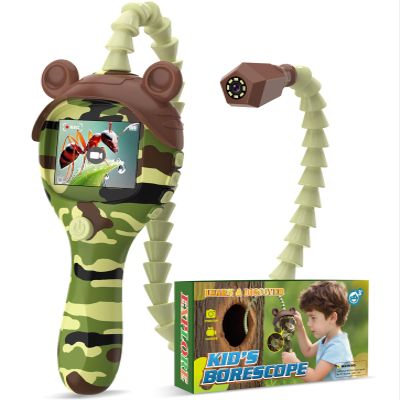 Borescope Camera Toy with Photo and Video, Snake Scope Kids Camera Microscope with Light for Outdoor Camping Nature Exploration, STEM Science Toy for Boys Girls 4 5 6 7 8 9 Christmas Birthday Present