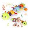 SRICH Baby Musical Plush Caterpillar Toy - 0-12 Months Tummy Time & Head Lifting Soft Sensory Toy, Rattle, Rustling Sounds & Mirror for Boys & Girls view 1