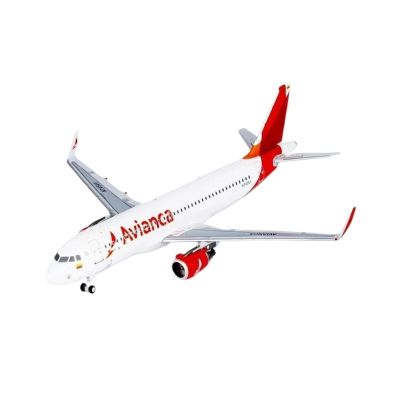 Die Cast Plane 1:400 for NG15028 A320 N745AV Diecasts Collectible Aircraft Model Metal Miniatures Toy Decor Finished Metal Airplane