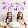 14Pcs Butterfly Theme Birthday Party Decorations - Butterfly Cupcake Toppers with Purple Happy Birthday Banner for Women Girl Party Birthday Cake Decor Supplies view 3