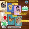 Brainy Bug Resources Audio-Enabled Hindi Flashcards 70 Words and Phrases Action Words, Animals, Family Members, Numbers, Colours Special Needs Kids Double Sided Cards 14.5 cm x 10 cm Multicolor view 2