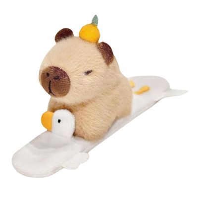 Capybara Bracelet - Plush Wristband 25x10x1.3cm, Lovely Animal Toy Band, Fun Comfortable Accessory | Classroom Daily Travel School Party Celebration Gift for Kids Boys Girls Youth Teens Holiday