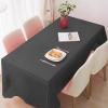 10 Packs Plastic Table Cloth Disposable, 55"  110" Disposable Rectangle Plastic Waterproof Outdoor Tablecloth for 6FT Tables,Black Table Cloth for Wedding Birthday Decorative Picnic Party view 1
