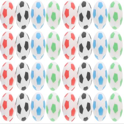 24Pcs Small Football Erasers, Assorted Color Soccer Pencil Erasers, Mini Sports Ornaments for Kids, Students, Office, School Supplies, 0.90 Inch (Pack of 2)