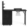 Manicure Table w/Drawers & Storage cabinets, Nail Desk for Nail Tech, Nail Table Station for Salon Beauty, Nail Desk Station (Black) view 1