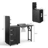 Manicure Table w/Drawers & Storage cabinets, Nail Desk for Nail Tech, Nail Table Station for Salon Beauty, Nail Desk Station (Black) view 3