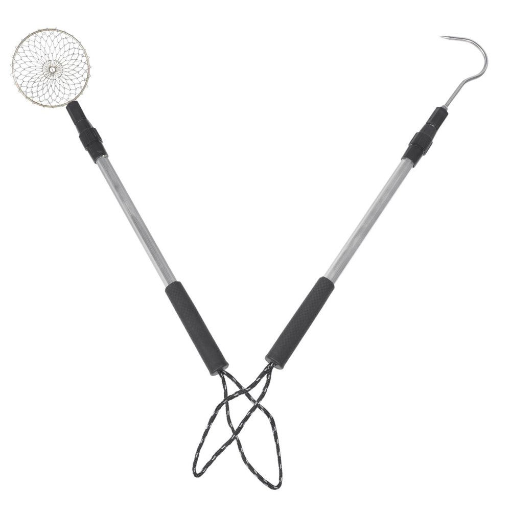 LALADEFIEE Beach Sand Sifter Kit with Telescopic Aluminum Rods and Large Galvanized Iron Scoop Sand Scoop Shovel for Shells Conches Rocks and Beach Treasure Hunting Suitable for All Ages