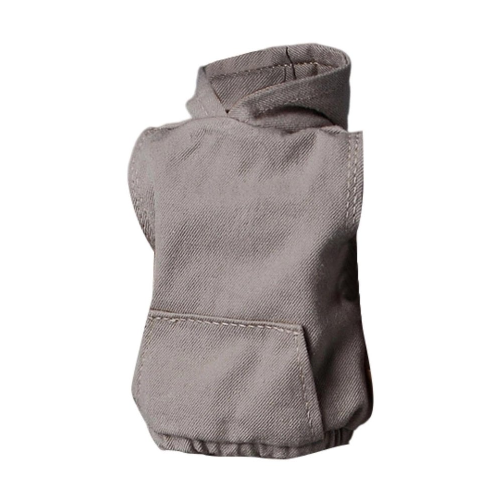 1/12 Scale Hoodie Model,Model Doll Toy Dress up,DIY,Fashionable,Soft,Doll Clothing for 6 inch Male Collectable Action Figures, Gray