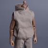 1/12 Scale Hoodie Model,Model Doll Toy Dress up,DIY,Fashionable,Soft,Doll Clothing for 6 inch Male Collectable Action Figures, Gray view 2