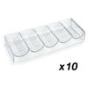 BBG Set of 10 Casino Style Acrylic 68mm Poker Chip Trays - Fits Paulson Chips! view 2