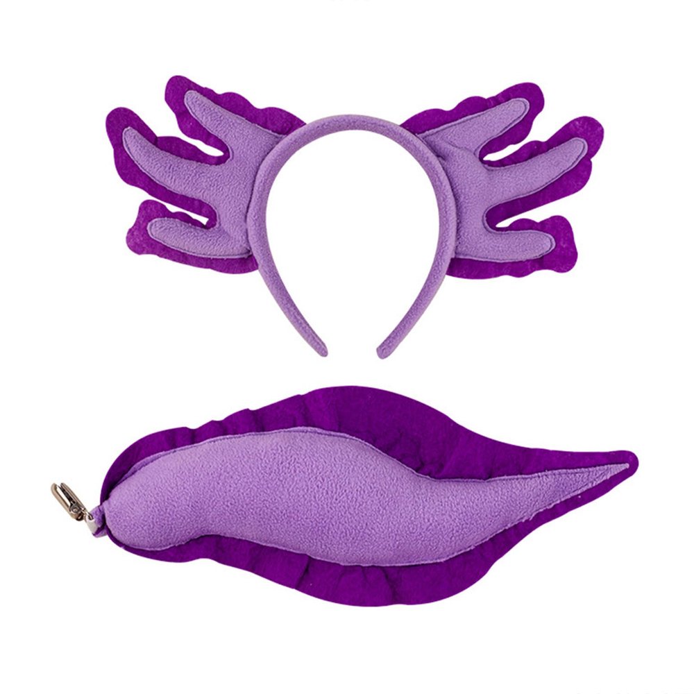BUBEFSKD Salamanders Hairband For Halloween Music Festival Headwear Plush Animal Ear Hairhoop Carnivals Party Gathering Headpiece Plush Hair Hoop