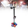 Alomejor Kids Karaoke Microphone,Toddler Microphone with LED Lights, Speaker for Ages 3,4,5,6,7,8,9,10,11,12, Black view 3