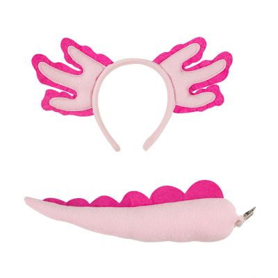 BUBEFSKD Salamanders Hairband For Halloween Music Festival Headwear Plush Animal Ear Hairhoop Carnivals Party Gathering Headpiece Plush Hair Hoop