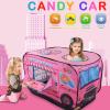Cream Truck Up Play Tent, Playhouse for Indoor and Outdoor, Spacious Play Tent with Steel Frame, Polyester Fabric for 2 4, Fold and Store view 4