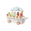 Children's Ice Cream Counter Playset with Wooden Food Items, White view 1