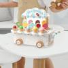 Children's Ice Cream Counter Playset with Wooden Food Items, White view 3