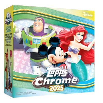 2025 Topps Chrome Disney Mega Box Sealed 15 Packs