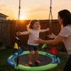 40 Inch Saucer Tree Swing for Kids Adults - 900Lb Weight Capacity, 900D Waterproof Oxford Fabric Platform Swing Seat with Safety bar and Adjustable Hanging Straps for Backyard or Outdoor Playground view 3