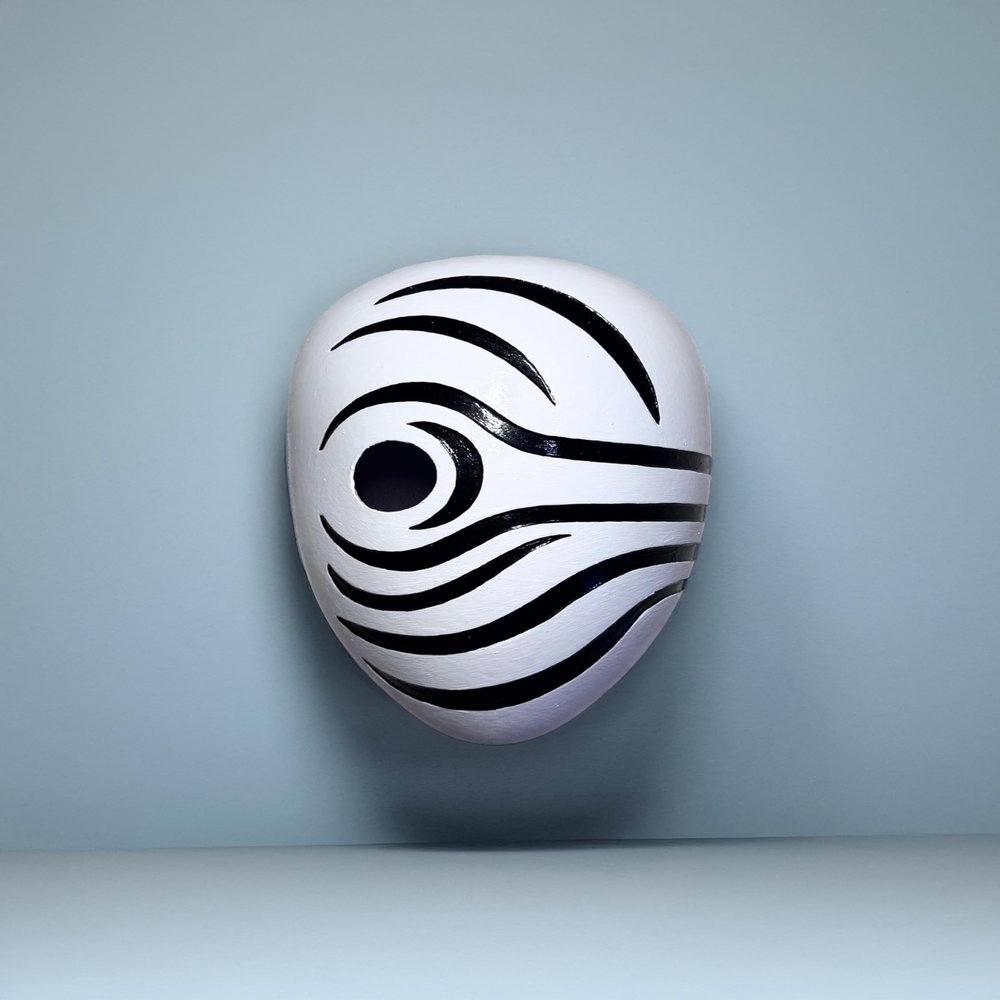 Obito Mex Anime Mask: Akatsuki Cosplay Prop, Handmade Japanese Style
