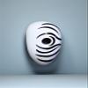 Obito Mex Anime Mask: Akatsuki Cosplay Prop, Handmade Japanese Style view 2