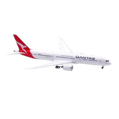 Die Cast Plane 1:200 for B787-9 VH-ZNI Alloy Red Aircraft Model Indoor Display Stand Decoration Static Ornament Finished Metal Airplane