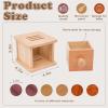 Adena Montessori Coin Box -Natural Wood Double-Sided Object Permanence Box Toy for 1-Year-Old Babies, Wooden Montessori Developmental Toy for 6-12 Month, Early Learning Gift view 3
