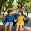 40 Inch Saucer Tree Swing for Kids Adults - 900Lb Weight Capacity, 900D Waterproof Oxford Fabric Platform Swing Seat with Safety bar and Adjustable Hanging Straps for Backyard or Outdoor Playground view 3
