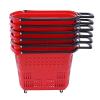 35L 6PCS Shopping Carts with Wheels and Handle Store Baskets Retail Baskets Shopping Cart Grocery Basket for Retail Stores Supermarkets view 1