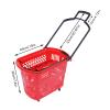 35L 6PCS Shopping Carts with Wheels and Handle Store Baskets Retail Baskets Shopping Cart Grocery Basket for Retail Stores Supermarkets view 2