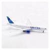 Die Cast Plane 1:200 for B777-200ER N209UA Die Casting Aircraft Model Metal Miniature Models Ornament White Finished Metal Airplane view 4