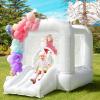 9FT Kids Bounce House with Safety Handrail for Toddlers 2-6, Foldable Indoor/Outdoor Jumper for Backyard & Playroom, Encourages Active Play & Balance Development (White) view 1
