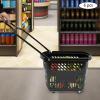 35L 6PCS Shopping Carts with Wheels and Handle Store Baskets Retail Baskets Shopping Cart Grocery Basket for Retail Stores Supermarkets view 4