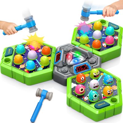 Whack Game Mole for Kids, Toys for 3 4 5 6 7+ Year Old Boys,Pounding Toddler Toys for Age 3-6, Interactive Educational Toys with 3 Modes, Birthday Gifts for Boy Ages 3 4 5 6 7 8 Years Old,1-3 Player