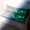 2PCS Glow in The Dark Body Pillow Cover 21x54 Inches Soft Plush Pillowcase Set with Starlit Sky Pattern Grey Long Pillow Cover with Side Zipper view 1