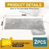 2PCS Glow in The Dark Body Pillow Cover 21x54 Inches Soft Plush Pillowcase Set with Starlit Sky Pattern Grey Long Pillow Cover with Side Zipper view 2