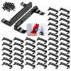 50 Pcs Sturdy Wall Bracket, Vertical Car Display Wall Mount, with 100 Pcs Screws, Compatible with Speed Champion Series Brick Car Models, Display Collectible Cars Vertical by Wheels on Wall, Black view 1