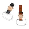 2 Pack Cute Stroller Hooks for Hanging Diaper Bags, Universal Leather Stroller Clips with Bear Design, Non-Slip Strap Hanger for Purse, Shopping Cart, Wheelchair & Walker Accessories view 1