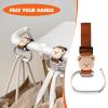 2 Pack Cute Stroller Hooks for Hanging Diaper Bags, Universal Leather Stroller Clips with Bear Design, Non-Slip Strap Hanger for Purse, Shopping Cart, Wheelchair & Walker Accessories view 2