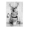 1000 Piece Adults Kids Deer Jigsaw Wooden Black and White Bathroom Jigsaw Adult Stress Relief Therapy Challenging 29.5x19.7 Inch view 1