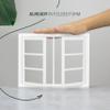1/6 Scale Dollhouse Window with Glass, Wide 2 Frame, 6 pane (White) view 3