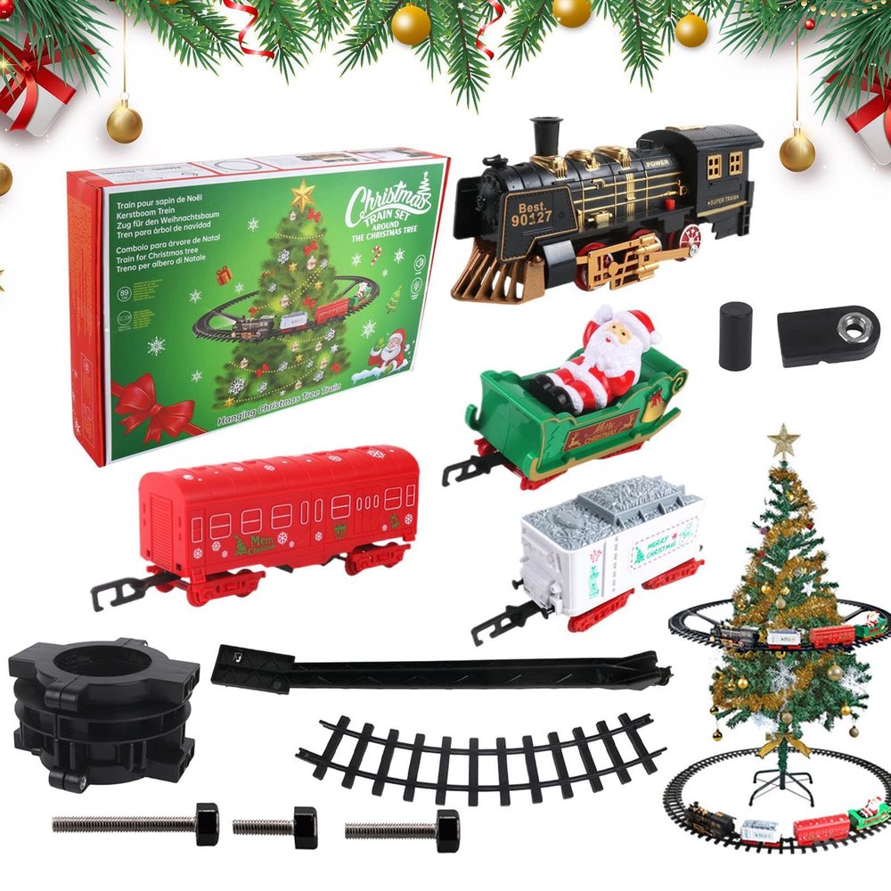 Toy Trains for Kids - Track Car Model,Electric Train Model with Lights Music,for Boys Girls Youth Teens Children Toddler Birthday Childrens Day New Years Day