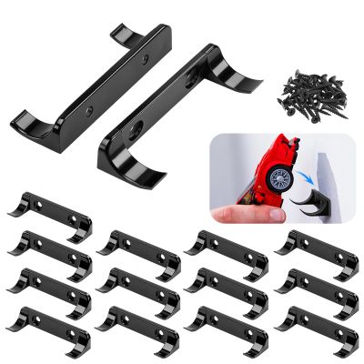 15 Pcs Sturdy Wall Bracket, Vertical Car Display Wall Mount, with 30 Pcs Screws, Compatible with Speed Champion Series Brick Car Models, Display Collectible Cars Vertical by Wheels on Wall, Black