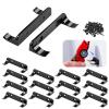 15 Pcs Sturdy Wall Bracket, Vertical Car Display Wall Mount, with 30 Pcs Screws, Compatible with Speed Champion Series Brick Car Models, Display Collectible Cars Vertical by Wheels on Wall, Black view 1