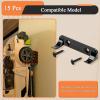 15 Pcs Sturdy Wall Bracket, Vertical Car Display Wall Mount, with 30 Pcs Screws, Compatible with Speed Champion Series Brick Car Models, Display Collectible Cars Vertical by Wheels on Wall, Black view 3