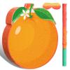 Aoriher Orange Piata Orange Citrus Party Game Set Summer Fruit Piata Berry Birthday Decoration with Stick Mask for Summer Fruit Theme Birthday Little Cutie Baby Shower Party Game Supplies Decoration view 1