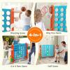 COSTWAY Giant 4-in-A-Row Connect Game Set with Height Adjust, Mesh, Golf view 3